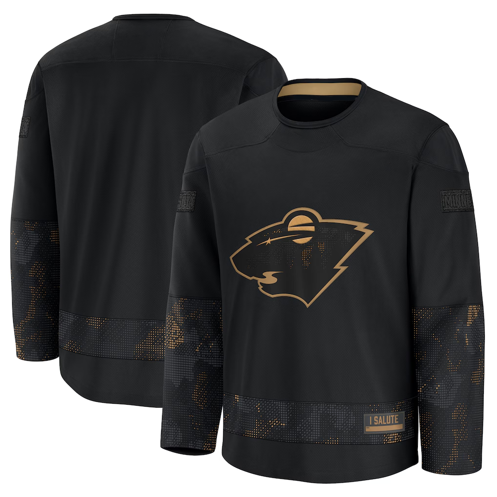 harde M.Wild Black 2024 Military Appreciation Practice Jerseys