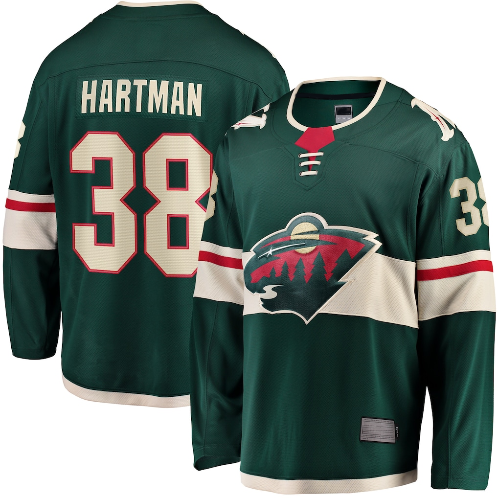 harde M.Wild #38 Ryan Hartman Green Home Breakaway Player Jerseys