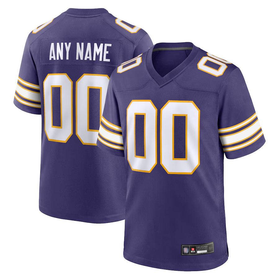 harde Custom MN.Vikings Secondary Alternate Game Stitched Jerseys