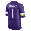 harde MN.Vikings #1 Kyler Murray Purple Game Stitched Jerseys