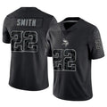 harde MN.Vikings #22 Harrison Smith Player Black REFLECTIVE Limited Stitched Jerseys