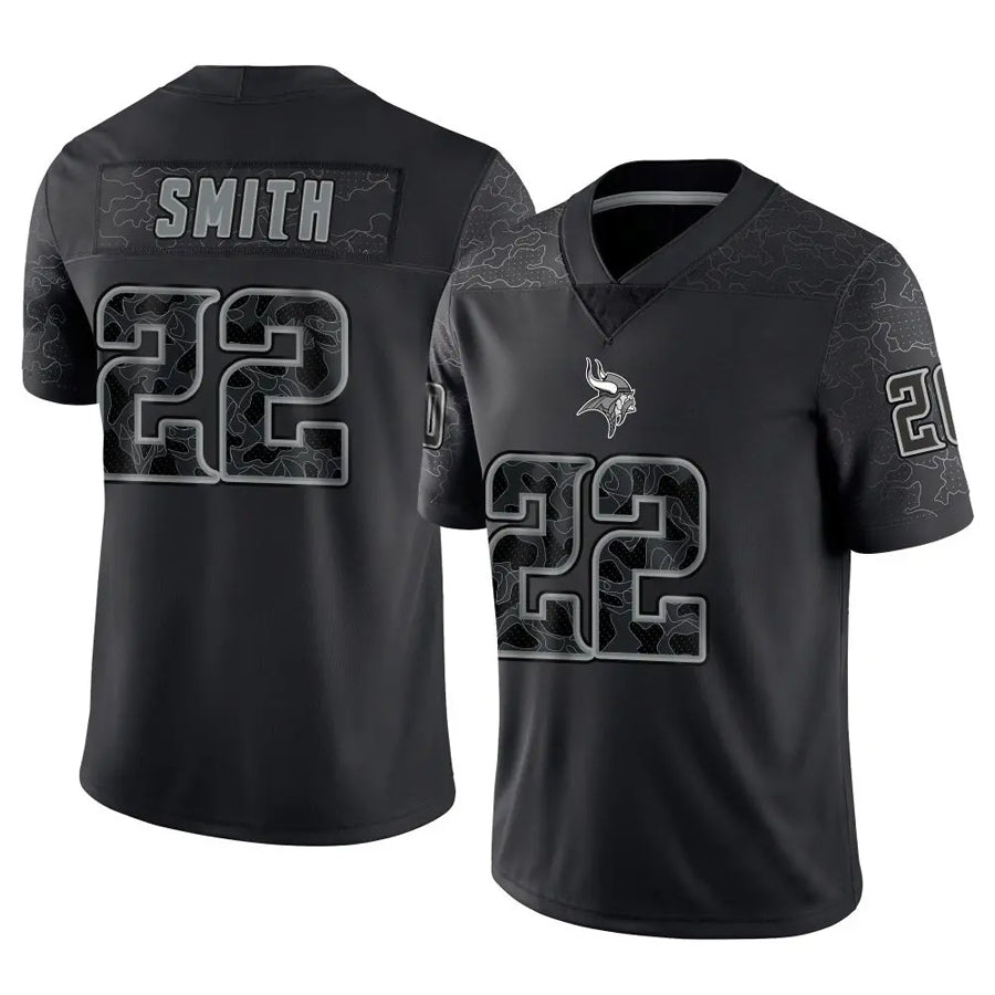 harde MN.Vikings #22 Harrison Smith Player Black REFLECTIVE Limited Stitched Jerseys