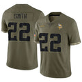 harde MN.Vikings #22 Harrison Smith Player Salute To Service Limited Olive Stitched Jerseys