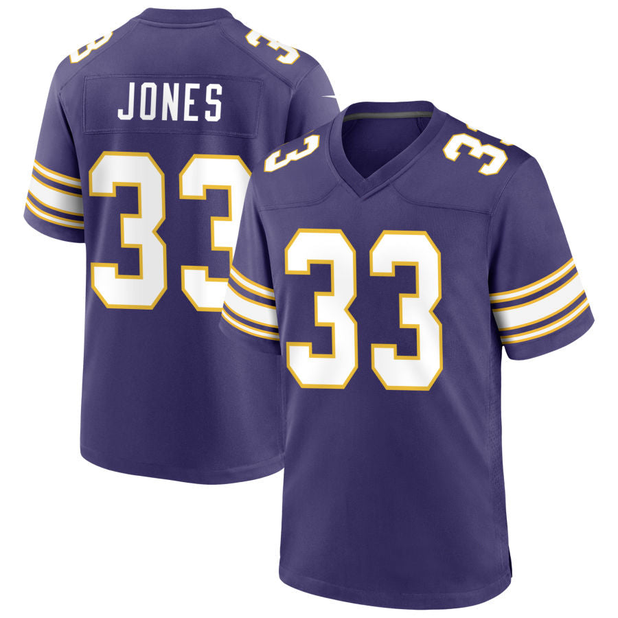 harde MN.Vikings #33 Aaron Jones Player Purple Classic Game Stitched Jerseys