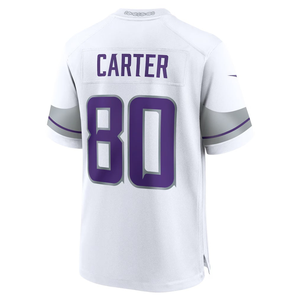 harde MN.Vikings #80 Cris Carter White Alternate Retired Player Game Stitched Jerseys