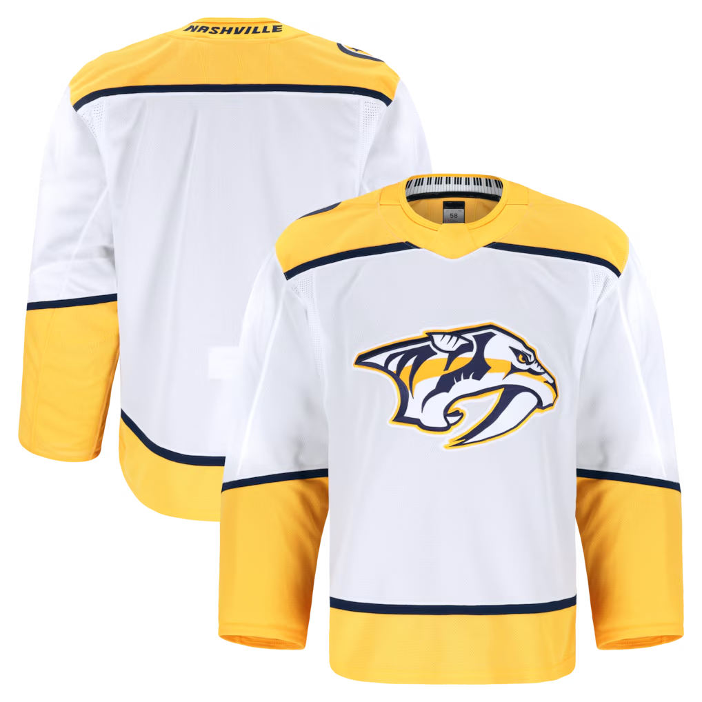 harde N.Predators White Away Authentic Pro Jerseys