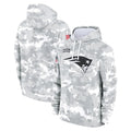 harde NE.Patriots Arctic Camo Salute to Service Pullover Hoodies Limited Game Blank Player Stitched Jerseys