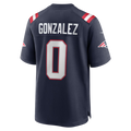 harde NE.Patriots #0 Christian Gonzalez Navy Team Game Stitched Jerseys