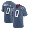 harde NE.Patriots #0 Christian Gonzalez Player Storm Blue Rivalries Collection Game Stitched Jerseys