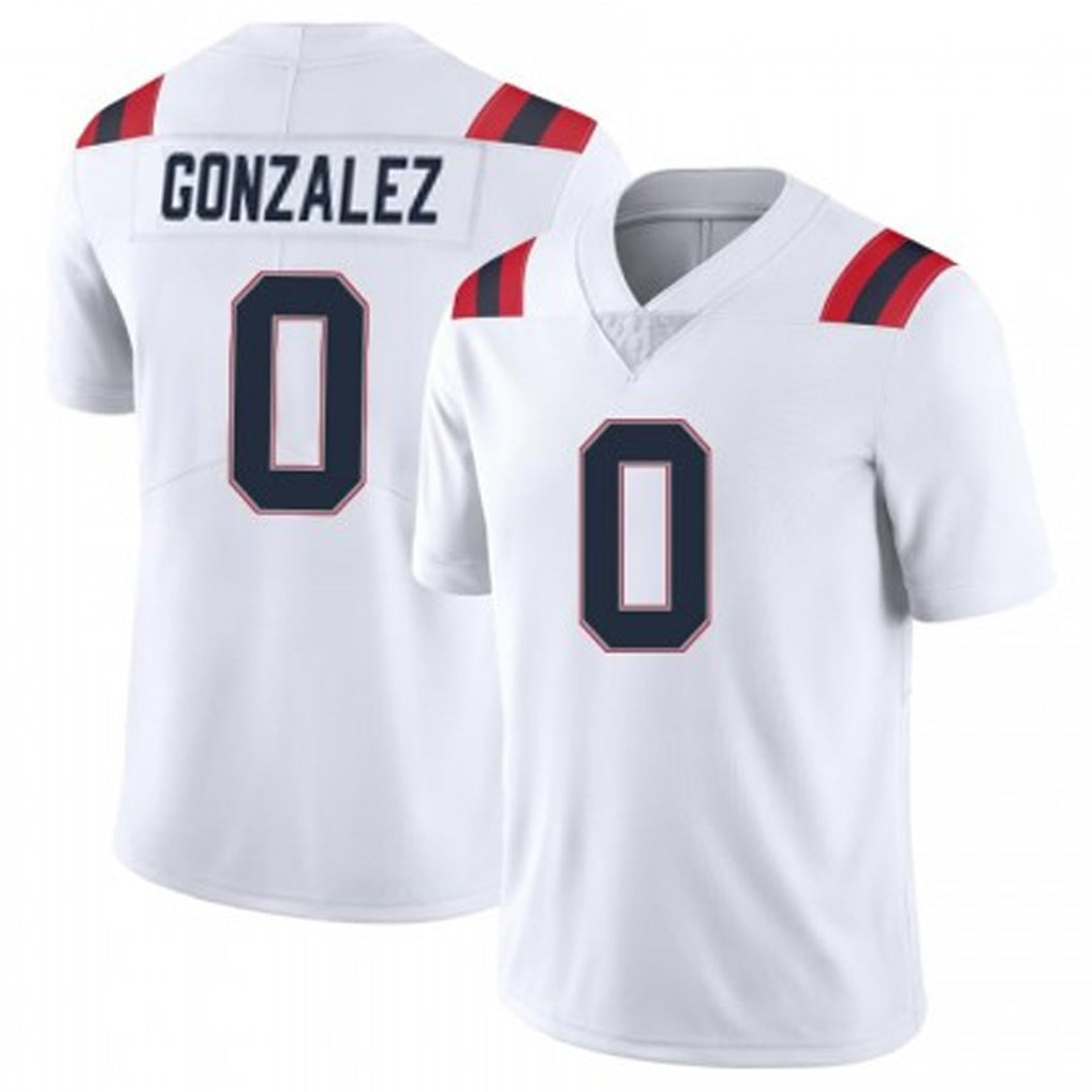 harde NE.Patriots #0 Christian Gonzalez Player White Vapor Untouchable Home Game Stitched Jerseys