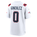 harde NE.Patriots #0 Christian Gonzalez White Game Stitched Jerseys