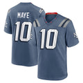 harde NE.Patriots #10 Drake Maye Player Storm Blue Rivalries Collection Game Stitched Jerseys