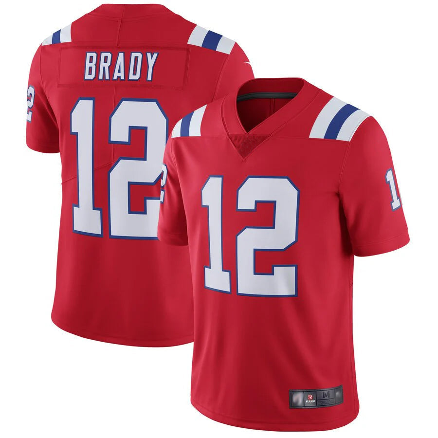 harde NE.Patriots #12 Tom Brady Player Red Home Limited Stitched Jerseys