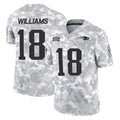 harde NE.Patriots #18 Kyle Williams Player Arctic Camo Salute To Service Limited Game Stitched Jerseys