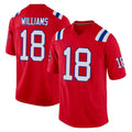 harde NE.Patriots #18 Kyle Williams Player Red Home Game Stitched Jerseys