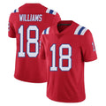 harde NE.Patriots #18 Kyle Williams Player Red Limited Vapor F.U.S.E. Home Game Stitched Jerseys