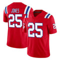 harde NE.Patriots #25 Marcus Jones Player Red Limited Vapor F.U.S.E. Home Game Stitched Jerseys