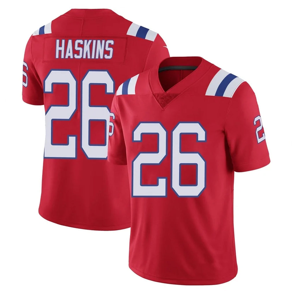 harde NE.Patriots #26 Hassan Haskins Player Red Vapor Untouchable Home Game Stitched Jerseys