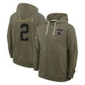harde NE.Patriots #2 Harold Landry III Player Olive Salute to Service Pullover Hoodies Limited Stitched Jerseys