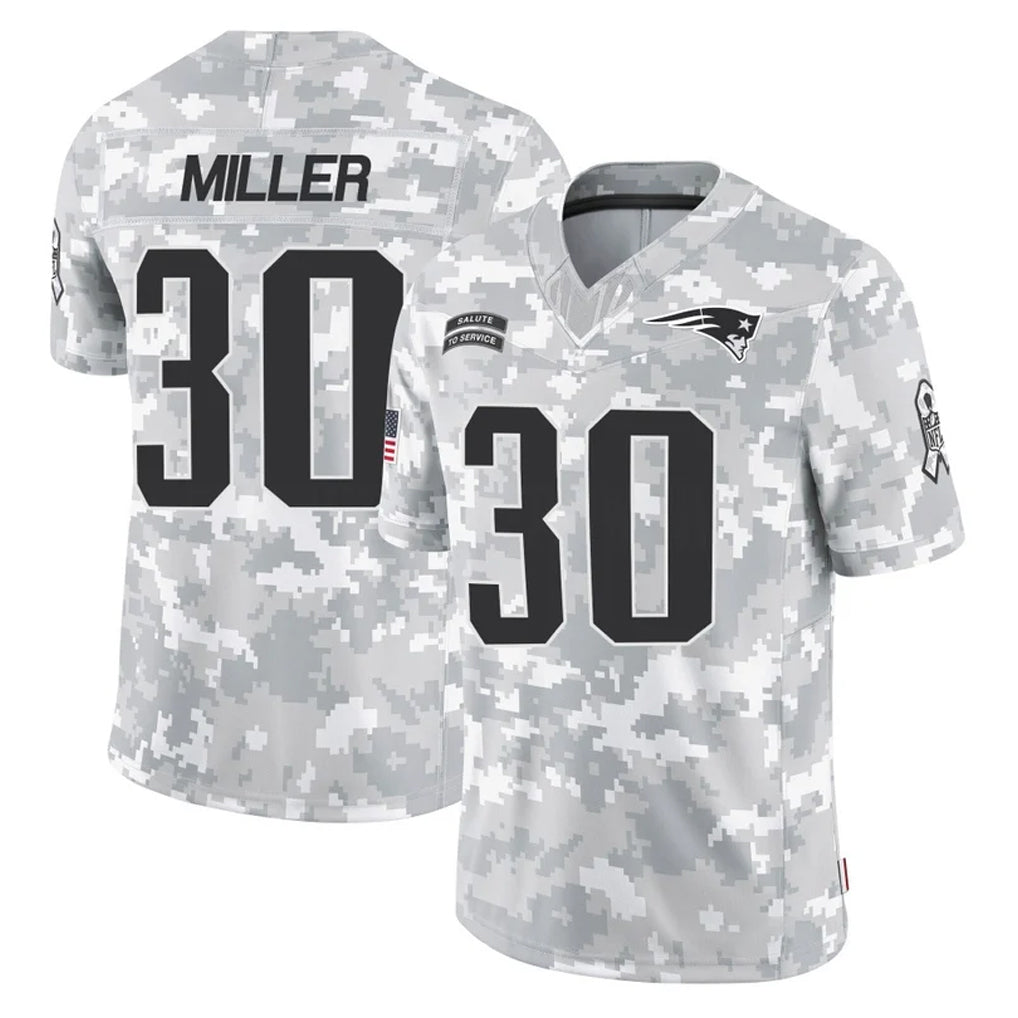 harde NE.Patriots #30 Jam Miller Player Arctic Camo Salute To Service Limited Game Stitched Jerseys