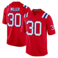 harde NE.Patriots #30 Jam Miller Player Red Home Game Stitched Jerseys