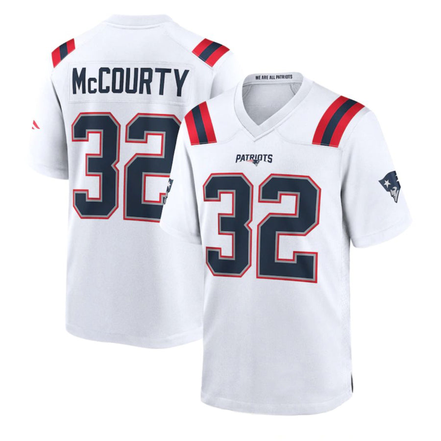 harde NE.Patriots #32 TreVeyon Henderson Player White Home Game Stitched Jerseys