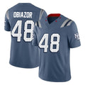 harde NE.Patriots #48 Namdi Obiazor Player Blue Limited Rivalries Collection Home Game Stitched Jerseys