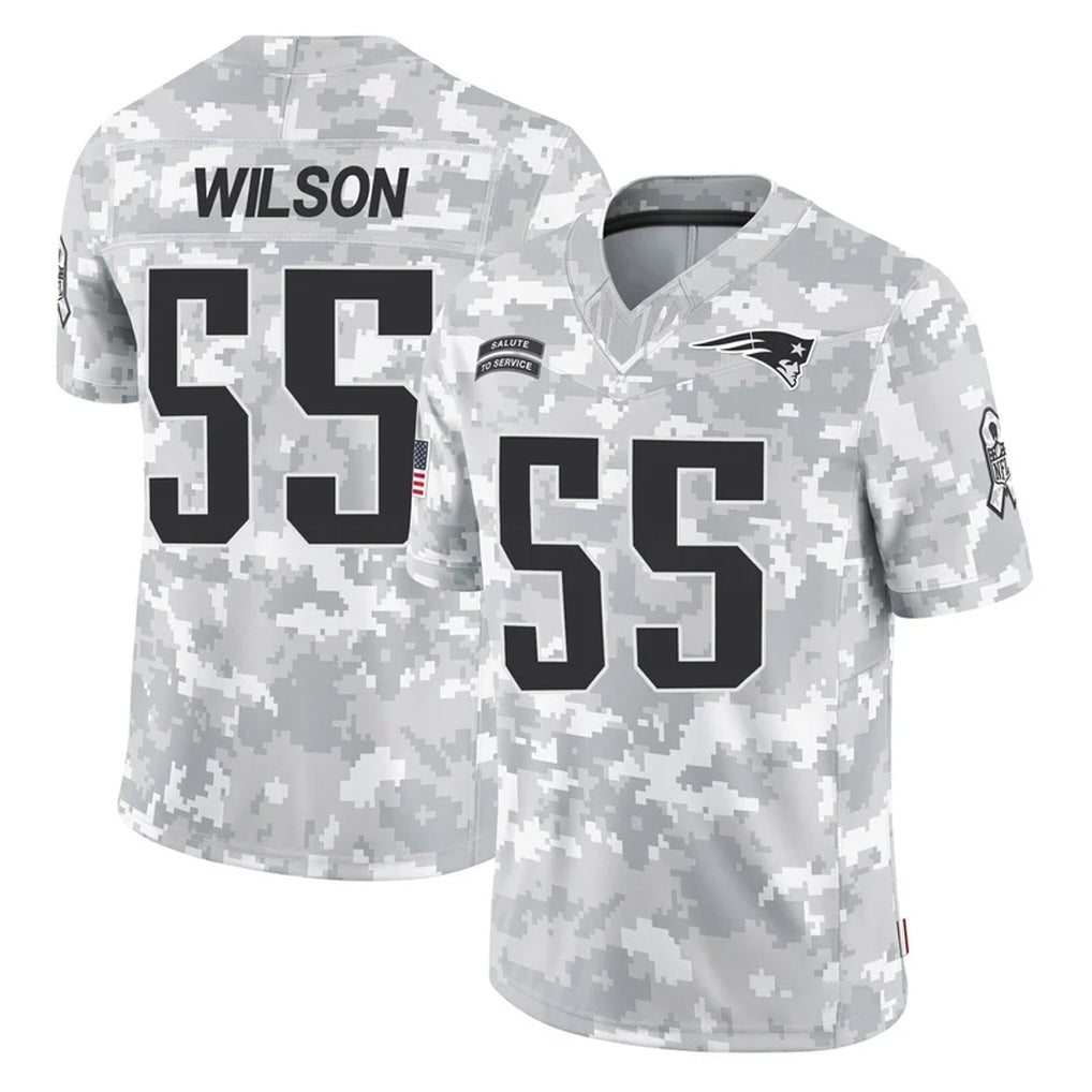 harde NE.Patriots #55 Jared Wilson Player Arctic Camo Salute To Service Limited Game Stitched Jerseys