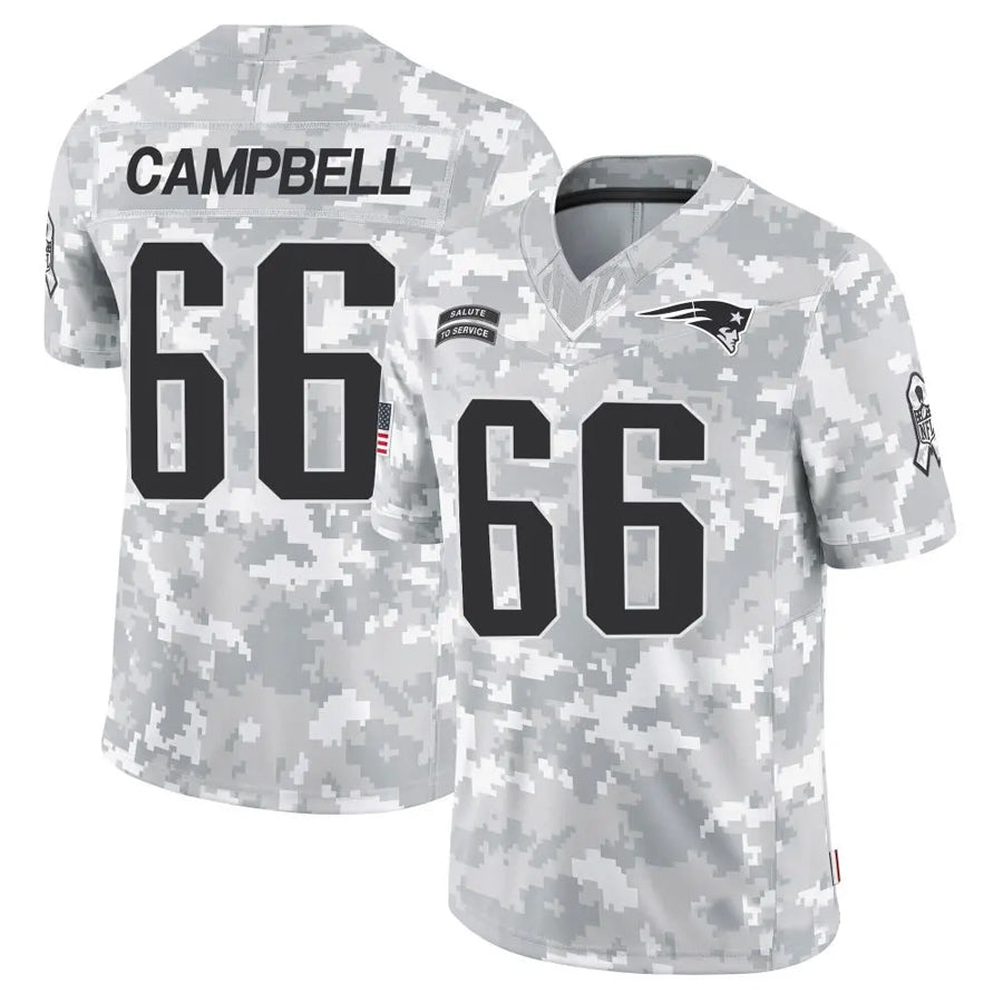 harde NE.Patriots #66 Will Campbell Player Arctic Camo Salute to Service Limited Stitched Jerseys