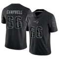harde NE.Patriots #66 Will Campbell Player Black Reflective Limited Stitched Jerseys