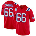 harde NE.Patriots #66 Will Campbell Player Red Home Game Stitched Jerseys
