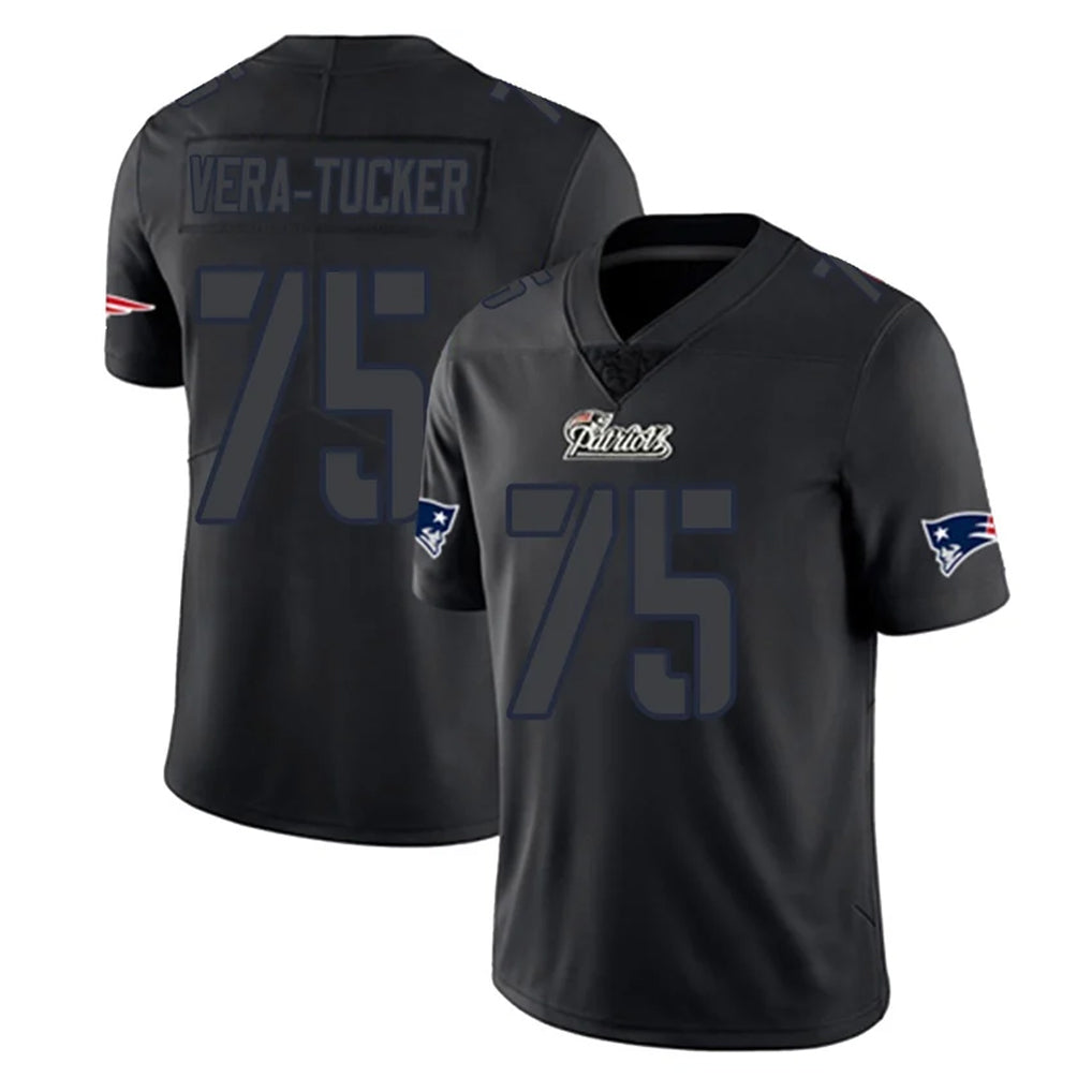 harde NE.Patriots #75 Alijah Vera-Tucker Player Black Impact LImited Home Game Stitched Jerseys