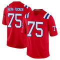 harde NE.Patriots #75 Alijah Vera-Tucker Player Red Home Game Stitched Jerseys