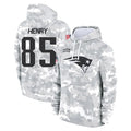 harde NE.Patriots #85 Hunter Henry Player Arctic Camo Salute to Service Pullover Hoodies Limited Game Stitched Jerseys