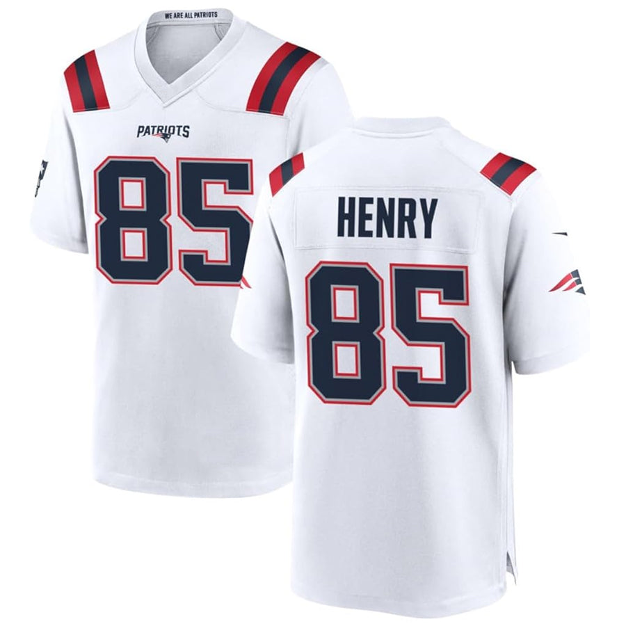 harde NE.Patriots #85 Hunter Henry Player White Home Game Stitched Jerseys