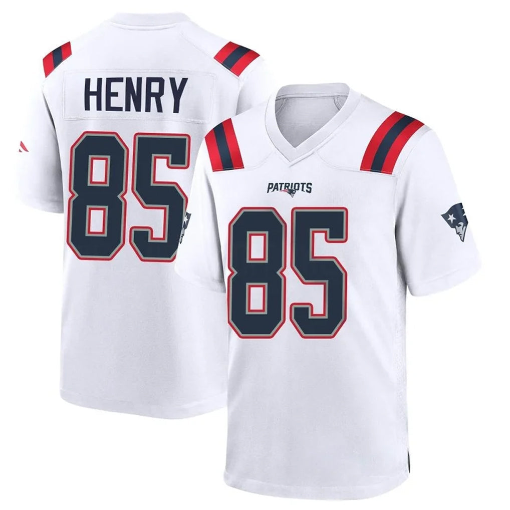 harde NE.Patriots #85 Hunter Henry Player White Home Game Stitched Jerseys
