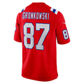 harde NE.Patriots #87 Rob Gronkowski Red Alternate Retired Player Game Stitched Jerseys