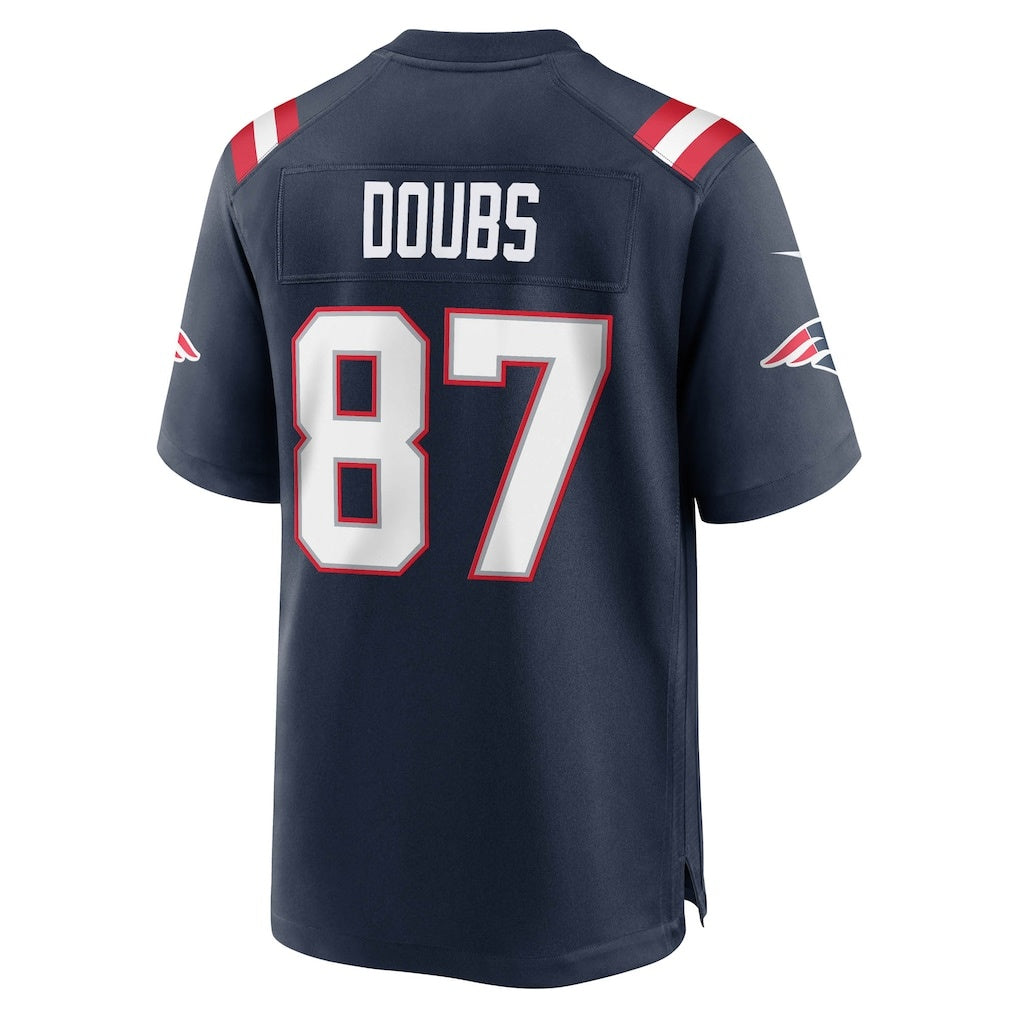 harde NE.Patriots #87 Romeo Doubs Navy Game Jerseys