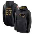 harde NE.Patriots #87 Romeo Doubs Player Black Salute to Service Hoodies Limited Game Stitched Jerseys