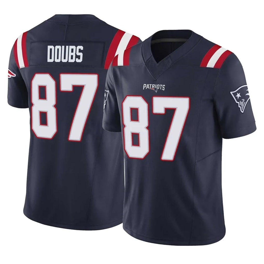 harde NE.Patriots #87 Romeo Doubs Player Navy Limited Vapor F.U.S.E. Home Game Stitched Jerseys
