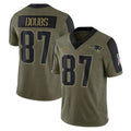 harde NE.Patriots #87 Romeo Doubs Player Olive Salute To Service Limited Stitched Jerseys
