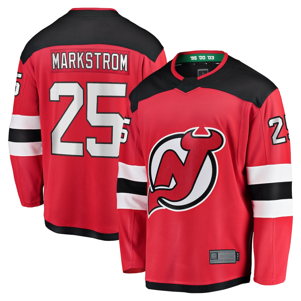 harde N.Jersey Devils #25 Jacob Markstrom Red Home Premier Breakaway Player Jerseys