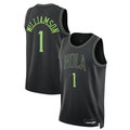 harde NO.Pelicans #1 Zion Williamson Black 2025-2026 Swingman Stitched Jerseys- City Edition