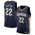 harde NO.Pelicans #22 Derik Queen Navy Swingman Stitched Jerseys- Icon Edition