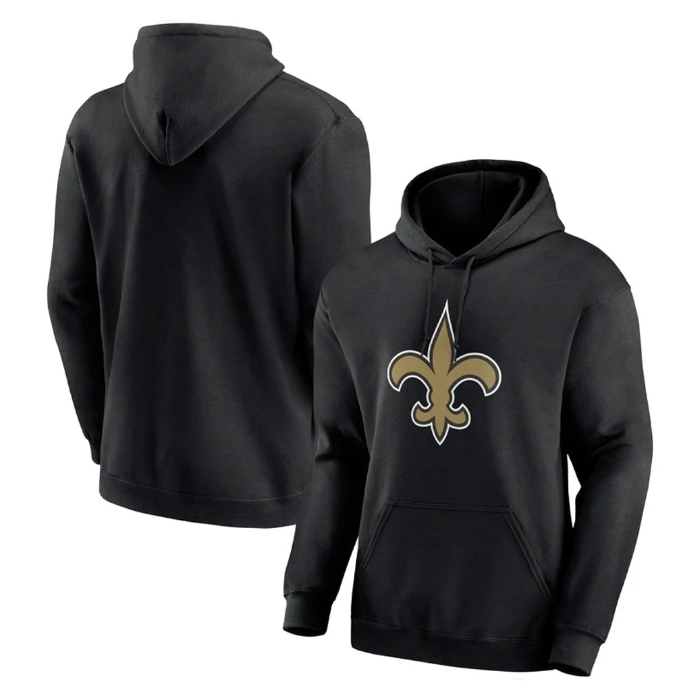 harde NO.Saints Black Pullover Hoodies Limited Blank Player Stitched Jerseys