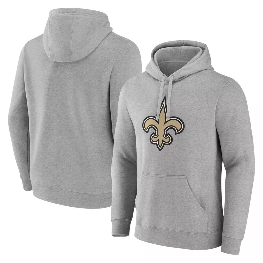 harde NO.Saints Gray LOGO Pullover Hoodies Limited Blank Player Stitched Jerseys