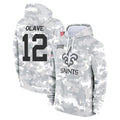 harde NO.Saints #12 Chris Olave Player Arctic Camo Salute to Service Pullover Hoodies Limited Game Stitched Jerseys