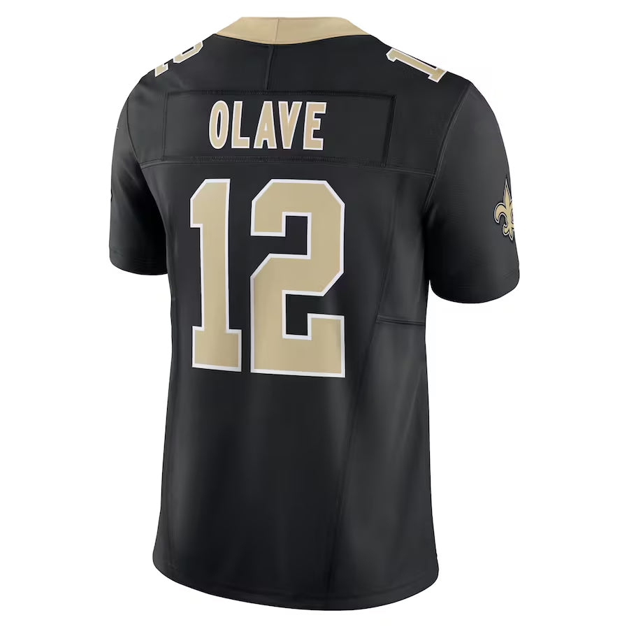 harde NO.Saints #12 Chris Olave Player Black Alternate Vapor F.U.S.E. Limited Stitched Jerseys