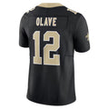 harde NO.Saints #12 Chris Olave Player Black Alternate Vapor F.U.S.E. Limited Stitched Jerseys