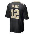 harde NO.Saints #12 Chris Olave Player Black Home Game Stitched Jerseys